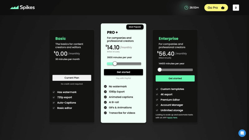 Spikes Studio的价格